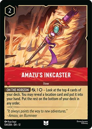 Image of Amazu's Inkcaster (134/204) - Wilds Unknown Cold Foil