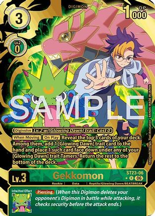 Image of Gekkomon (Rare Pull) (ST23-06) - Starter Deck 23: Beatbreak Foil