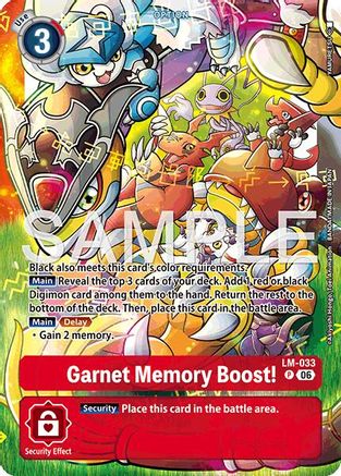Image of Garnet Memory Boost! (Alternate Art) (LM-033) - Starter Deck 23: Beatbreak Foil
