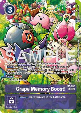 Image of Grape Memory Boost! (Alternate Art) (LM-038) - Starter Deck 23: Beatbreak Foil