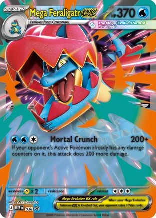Image of Mega Feraligatr ex 036  - Holofoil Jumbo Cards - Promo