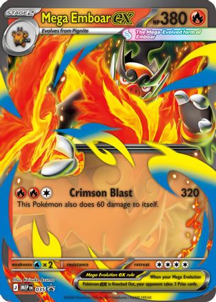 Image of Mega Emboar ex 035  - Holofoil ME Mega Evolution Promo - Promo