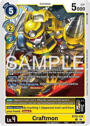 Image of Craftmon (BT25-036) - Dual Revolution