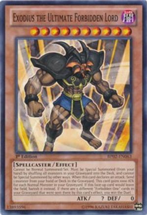 Image of Exodius the Ultimate Forbidden Lord [BP02-EN063] Common