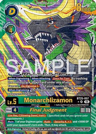 Image of Monarchlizamon // Final Judgement (Alternate Art) (BT25-057) - Dual Revolution Foil
