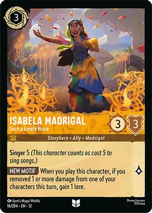 Image of Isabela Madrigal - Such a Lovely Voice (16/204) - Wilds Unknown Cold Foil