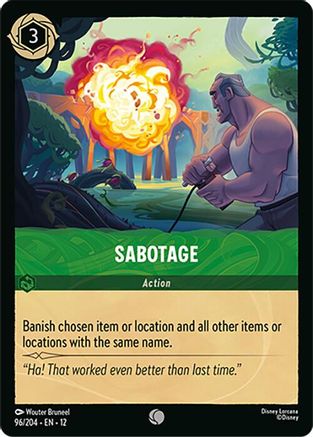 Image of Sabotage (96/204) - Wilds Unknown