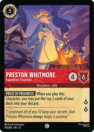 Image of Preston Whitmore - Expedition Financier (110/204) - Wilds Unknown