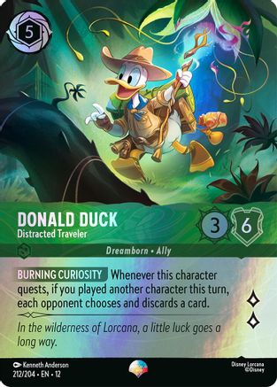 Image of Donald Duck - Distracted Traveler (Epic) (212/204) - Wilds Unknown Holofoil