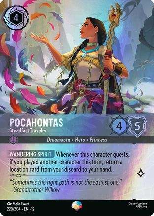 Image of Pocahontas - Steadfast Traveler (Epic) (220/204) - Wilds Unknown Holofoil