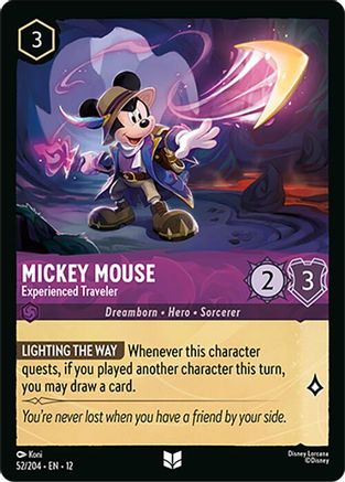 Image of Mickey Mouse - Experienced Traveler (52/204) - Wilds Unknown Cold Foil