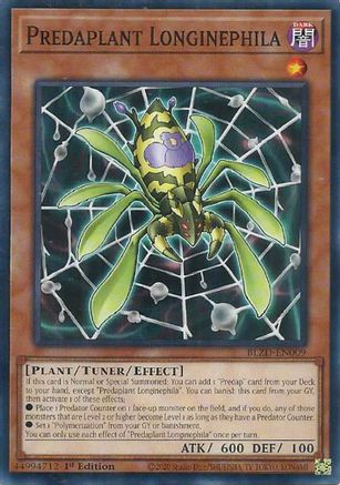 Image of Predaplant Longinephila (BLZD-EN009) - Blazing Dominion 1st Edition