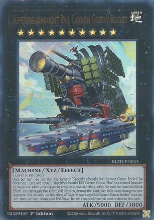 Image of Superdreadnought Rail Cannon Gustav Rocket (BLZD-EN043) - Blazing Dominion 1st Edition