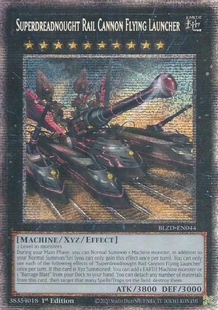 Image of Superdreadnought Rail Cannon Flying Launcher (Starlight Rare) (BLZD-EN044) - Blazing Dominion 1st Edition