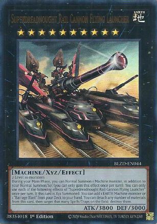 Image of Superdreadnought Rail Cannon Flying Launcher (BLZD-EN044) - Blazing Dominion 1st Edition