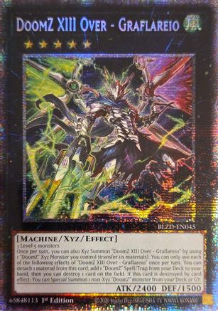 Image of DoomZ XIII Over - Graflareio (Starlight Rare) (BLZD-EN045) - Blazing Dominion 1st Edition