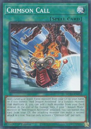 Image of Crimson Call (BLZD-EN052) - Blazing Dominion 1st Edition