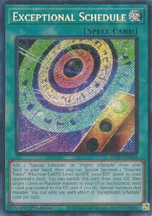 Image of Exceptional Schedule (BLZD-EN054) - Blazing Dominion 1st Edition