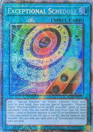 Image of Exceptional Schedule (Starlight Rare) (BLZD-EN054) - Blazing Dominion 1st Edition