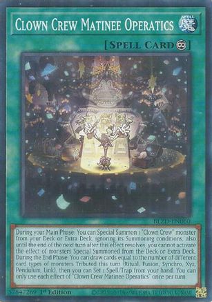 Image of Clown Crew Matinee Operatics (BLZD-EN060) - Blazing Dominion 1st Edition