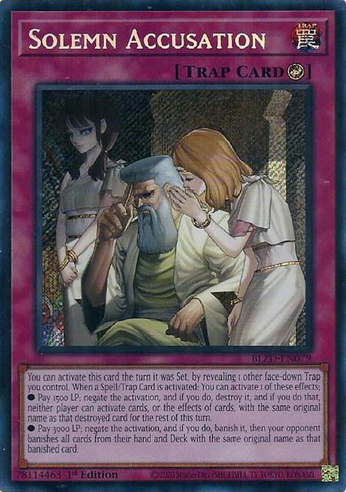 Image of Solemn Accusation (BLZD-EN079) - Blazing Dominion 1st Edition
