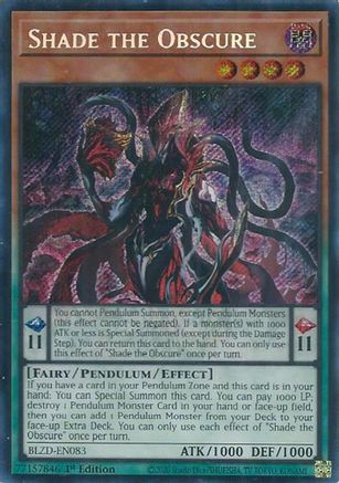 Image of Shade the Obscure (BLZD-EN083) - Blazing Dominion 1st Edition