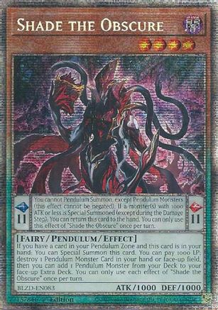 Image of Shade the Obscure (Starlight Rare) (BLZD-EN083) - Blazing Dominion 1st Edition