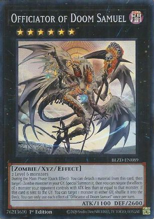 Image of Officiator of Doom Samuel (BLZD-EN089) - Blazing Dominion 1st Edition