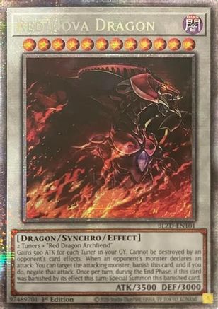 Image of Red Nova Dragon (Starlight Rare) (BLZD-EN101) - Blazing Dominion 1st Edition