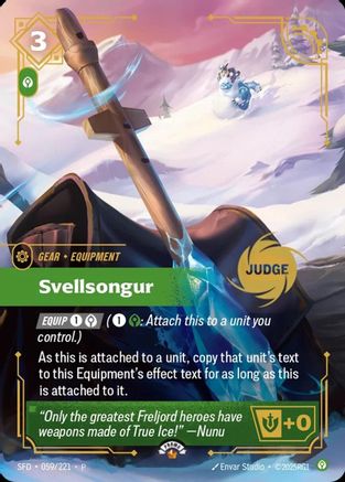 Image of Svellsongur (059/221) - Riftbound Judge Promotional Cards Foil