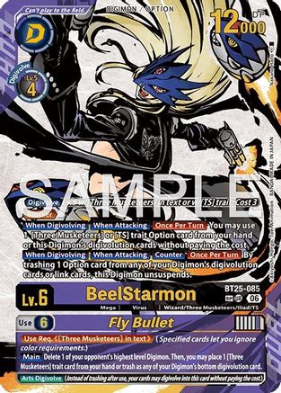 Image of BeelStarmon // Fly Bullet (Rare Pull) (BT25-085) - Dual Revolution Foil