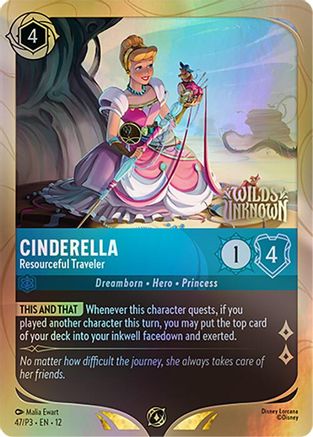 Image of Cinderella - Resourceful Traveler (47) - Disney Lorcana Promo Cards Holofoil