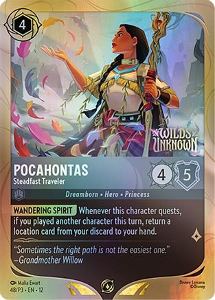 Image of Pocahontas - Steadfast Traveler (48) - Disney Lorcana Promo Cards Holofoil