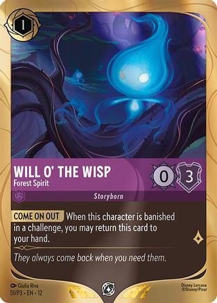 Image of Will o' the Wisp - Forest Spirit (51) - Disney Lorcana Promo Cards Holofoil