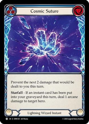Image of Cosmic Suture (Blue) (OMN129) - Omens of the Third Age Rainbow Foil