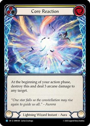 Image of Core Reaction (Yellow) (OMN104) - Omens of the Third Age Rainbow Foil