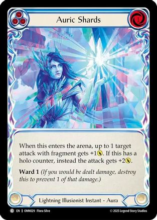 Image of Auric Shards (Blue) (OMN029) - Omens of the Third Age Rainbow Foil