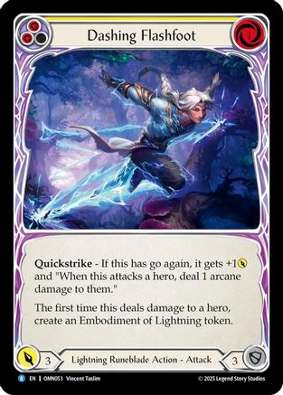 Image of Dashing Flashfoot (OMN053) - Omens of the Third Age Rainbow Foil