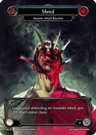 Image of Shred (Blue) (Marvel) - TNP015 (TNP015) - Flesh and Blood: Promo Cards Rainbow Foil