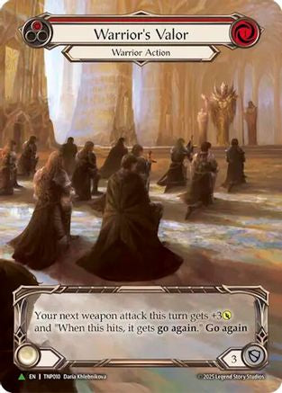 Image of Warrior's Valor (Red) (Marvel) - TNP010 (TNP010) - Flesh and Blood: Promo Cards Rainbow Foil