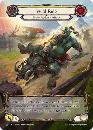 Image of Wild Ride (Yellow) (Marvel) - TNP002 (TNP002) - Flesh and Blood: Promo Cards Rainbow Foil