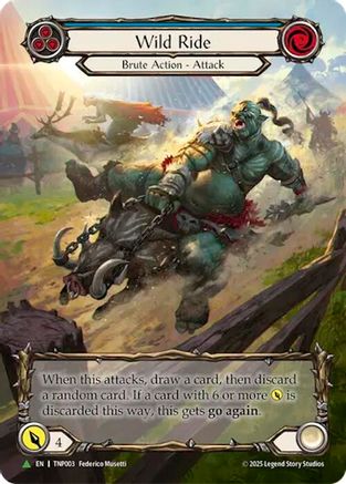 Image of Wild Ride (Blue) (Marvel) - TNP003 (TNP003) - Flesh and Blood: Promo Cards Rainbow Foil