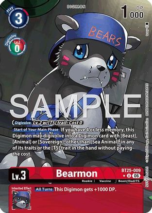 Image of Bearmon - BT25-009 (Full Art) (BT25-009) - Dual Revolution Foil
