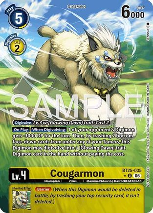 Image of Cougarmon (Full Art) (BT25-035) - Dual Revolution Foil