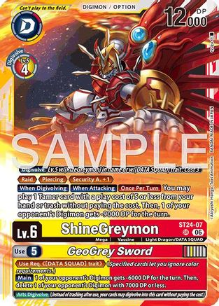 Image of ShineGreymon // GeoGrey Sword (ST24-07) - Starter Deck 24: Data Squad Foil