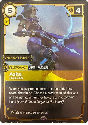 Image of Ashe - Focused (169/219) - Riftbound Organized Play Promotional Cards Foil