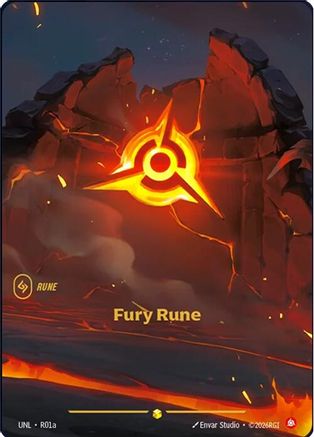 Image of Fury Rune (Alternate Art) (R01a) - Unleashed Foil