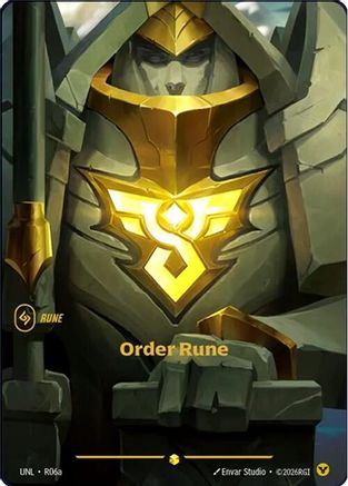 Image of Order Rune (Alternate Art) (R06a) - Unleashed Foil
