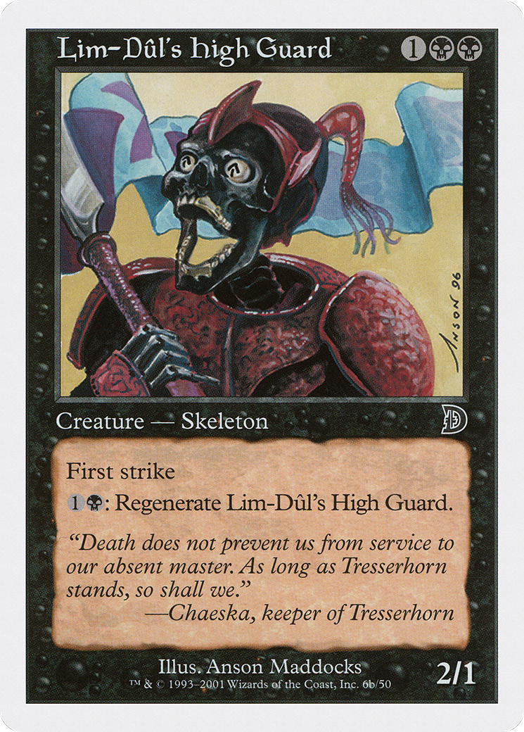 Image of Lim-Dul's High Guard (Holding Flag) [Deckmasters]