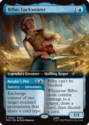 Image of Bilbo, Luckwearer (Extended Art) (PRM-002) - Promo Pack: The Hobbit Foil